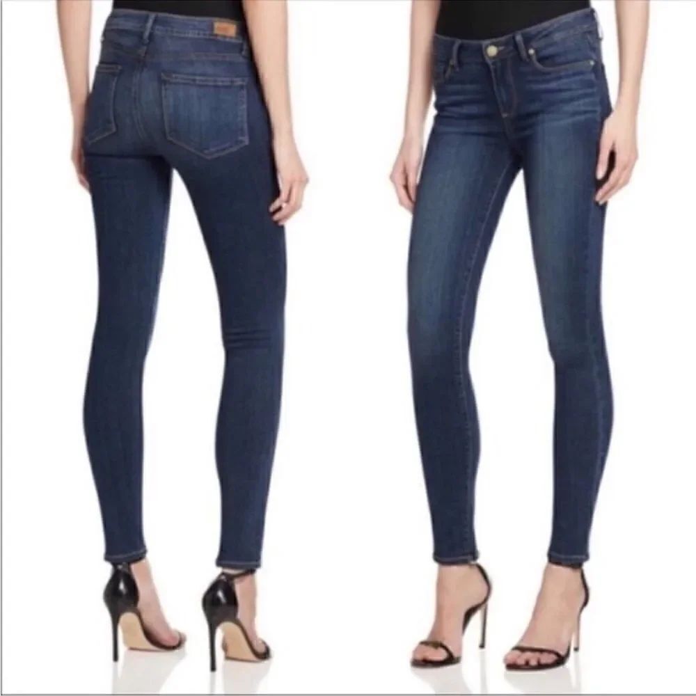Paige- Women’s Skyline Skinny Angelina Wash Jeans Medium Wash, Size 29
